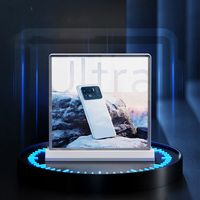 Ultra-grand écran, boîte à lumière de bureau carrée à 2 côtés, boîte à lumière LED à cadre en aluminium pour chaînes de magasins