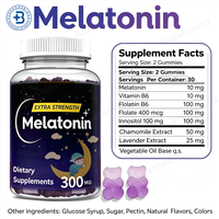 Gummies de Mélatonine Végétaliennes OEM Halal Naturelles pour la Relaxation et l'Aide au Sommeil 10mg 20mg 60mg