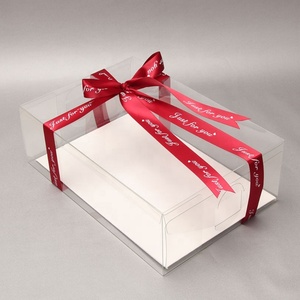 Rectangle <b>Transparent</b> Birthday Gift Packaging Clear Plastic PET Cardboard <b>Cake</b> <b>Box</b> - Product Image 6