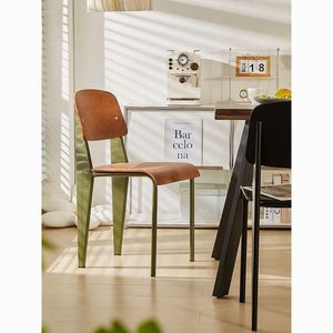 Nordic <b>Solid</b> <b>Wood</b> Dining Chair DY635544 Simple Home Student <b>Desk</b> Chair - Product Image 2