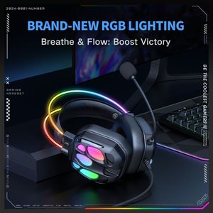 Auriculares para juegos monocromáticos ONIKUMA X89, auriculares con cable y diadema adaptable, micrófono AAC ENC IPX4 resistente al agua, adecuados para deportes - Product Image 4