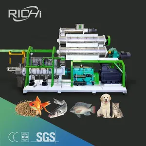 RICHI Automated 1-12 T/H Cat Dog Floating Fish Food Granulator