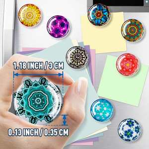 Imanes de Refrigerador 3D de Vidrio Ecológicos de 12 Piezas, Forma Personalizada, Adhesivos Magnéticos Fuertes, Diseño Moderno para Navidad, Hogar y Oficina - Product Image 2
