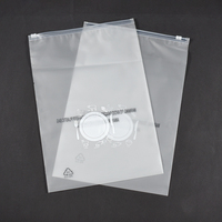 Sacs d'emballage personnalisés imprimés translucides givrés en PVC/PE pour vêtements, sacs à fermeture éclair coulissante en plastique pour t-shirts et vêtements