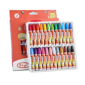 Crayons à l'huile, 12/18/24 couleurs, crayons lavables hexagonaux non toxiques, bâtonnets de pastel, approvisionnement en usine - Product Image 1