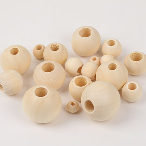 Natural Wood <b>Beads</b> Round <b>Large</b> Hole 10 12 15 16 20 25 30# For Jewelry Making DIY Crafting - Product Image 3