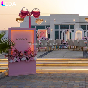 LEDA pink Acrylic Flower Box Wedding Welcome Sign Wedding Decoration <b>Stand</b> for Event Decor - Product Image 4