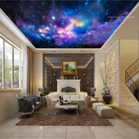 Mural de techo personalizado papel tapiz 3D cielo azul y nubes blancas sala de estar dormitorio techo Fondo foto papel tapiz