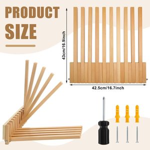 Porte-manteau mural pliable en bois de hêtre, moderne et portable pour salon, 42,5x43cm, gain de place - Product Image 2