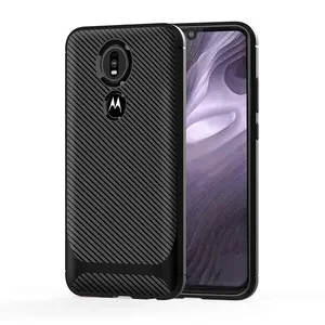 Shock Proof Carbon Fiber Tpu Cell Mobile Phone Case For Motorola Moto Z4 Play Case