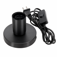 Lampe de table verticale en fer forgé, petite, avec interrupteur à bouton, alimentée par cordon, base à vis E26/E27, spécifications américaines, pour l'exportation
