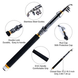 Combo de caña de pescar telescópica y carrete Goture, carretes giratorios de fibra de carbono de viaje con kit de señuelo de línea, bolsa de transporte - Product Image 3