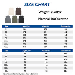 Gilet sans manches rétro pour hommes, 230g pur coton - Product Image 4