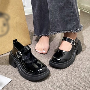Zapato informal de verano de estilo francés para el mercado, venta al por mayor, tacones gruesos, diseño de gama alta, zapatos de tacón de moda para mujer de primavera - Product Image 2