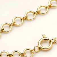 Collier à maillons en forme de cercle ouvert, couleur or rose, bijoux de mode personnalisés pour femmes, cadeau de fête