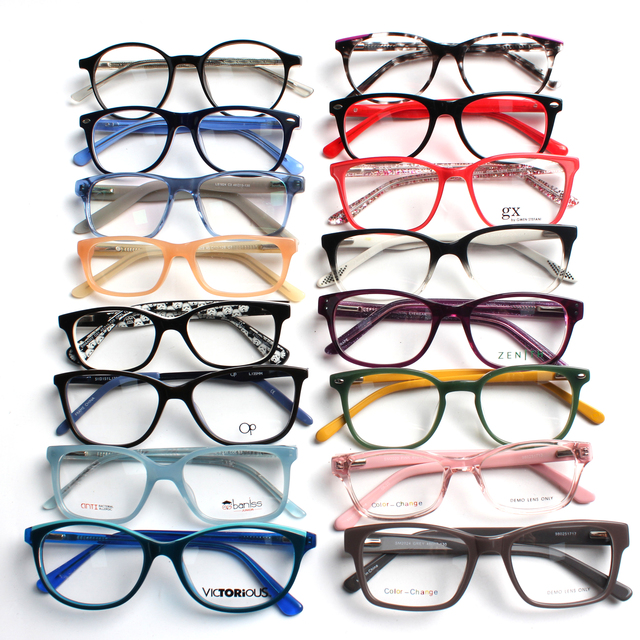 Quality Cheap Mixed Stock Eyewear Eyeglasses Frames Unisex Acetate Optical Eye Glasses Fashion Glasses Spectacle Frames
