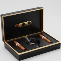 Boîtes à cigares personnalisées (lot de 2) avec emballage rigide, revêtement UV et logo en relief - Fabricant en gros de marques de cigares