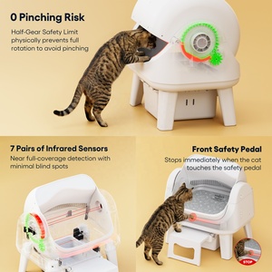 Automatische Katzentoilette mit Selbstreinigungsfunktion, Hoher Kapazität, Umweltfreundlichem Material, Einfacher Reinigung, Sicherheitssensoren und Einklemmschutz - Product Image 6