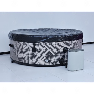 Baignoires <span class=keywords><strong>Spa</strong></span> Autonome Gonflables, Baignoire de Trempage pour Salle de Bain, Cabine de Douche Pliable pour Bain Chaud et Glacé, Utilisation Intérieure et Extérieure - Product Image 5