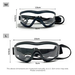 แว่นกันแดดสำหรับสุนัข ป้องกันรังสียูวี เป็นมิตรกับสิ่งแวดล้อม สายรัดปรับได้ กันลม/กันฝุ่น อุปกรณ์เสริมสำหรับสุนัข ฤดูร้อน/ฤดูหนาว/ฤดูใบไม้ผลิ - Product Image 4