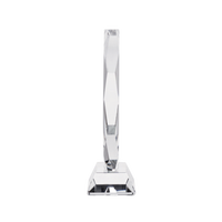 Vente en gros de trophées en cristal clair K9 Logo personnalisé Verre imprimé au laser UV Décoration Souvenirs Cadeaux sur le thème de l'amour