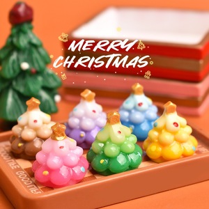CHENXI Adornos de Resina Creativos con Forma de Árbol de Navidad, Colgantes DIY para Decoración de Álbumes de Recortes, Dijes de Resina de Base Plana - Product Image 5