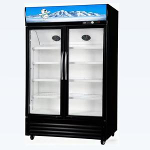 Vitrine réfrigérée verticale à deux portes en verre de 553 L, refroidissement direct, pour supermarché, blanche - Product Image 3