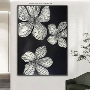 2025 Bán Buôn Tùy Chỉnh Tường Trừu Tượng Nghệ Thuật Wabi Sabi Khách Sạn Tường Nghệ Thuật 100% Handmade 3D Kết Cấu Thạch Cao Sơn - Product Image 3