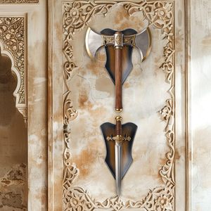 Soporte de Pared de <span class=keywords><strong>Madera</strong></span> con Forma de Escudo para Exhibición de Objetos Coleccionables, Soporte de <span class=keywords><strong>Madera</strong></span> para Decoración - Product Image 4