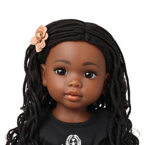 Hochwertige realistische schwarz afrikanische Puppe lebensechte Vinyl Silikon wieder geborene Baby puppen für Kinder Mädchen Spielzeug