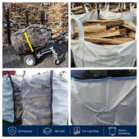 Sac en filet pour bois de chauffage 1000 kg, ventilé, en vrac, sac FIBC Jumbo, direct usine, traité anti-UV, réutilisable, robuste, Saco De Lena