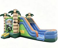 Toboggan Gonflable Commercial Extérieur en PVC Palm Tree Tropical FUN BOUNCE