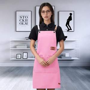 Wholesale Custom Durable Bib <b>Aprons</b> Waterproof Stain-Resistant Cotton Canvas Reusable Washable for Family Cleaning Restaurants - Product Image 1