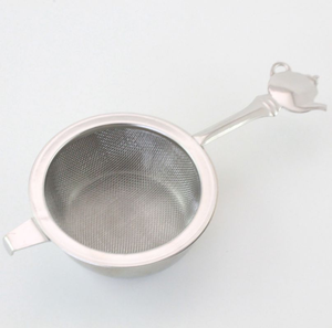 Filtro per Caffè in Acciaio Inox a Maglia Fine, Infusore per Tè a Forma di Teiera <span class=keywords><strong>con</strong></span> Manico, Regalo Speciale <span class=keywords><strong>con</strong></span> Vassoio Raccogligocce - Product Image 6