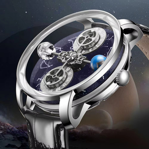 PINDU <strong>Watches</strong> New Mechanical Celestial <strong>Body</strong> Starry Twelve Constellations Sapphire Crystal Stainless Steel Case 3BAR Water - Product Image 1