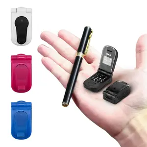 LONG-CZ J30 Mini Flip Mobile Phone for Kids Children 0.66" Smallest Cell Phone BT Dialer Magic Voice Handsfree Earphone SOS