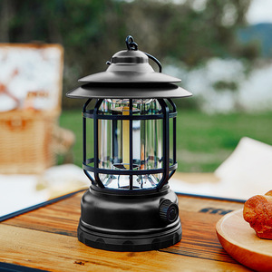 Xinster Retro Camping Lantern Rechargeable LED <b>Tent</b> <b>Light</b> Portable Outdoor Lamp - Product Image 1