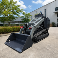 Mini Chargeuse Compacte sur Chenilles Économique, Moteur Kubota EPA Euro 5, Capacité de Charge 550 kg pour Jardin et Travaux Dom