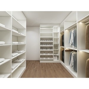 Nouveaux prix bon marché armoires pour hommes en mdf ensemble de placards en chêne meubles de chambre à coucher coulissants garde-robe design simple - Product Image 2