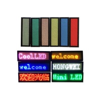 Mini panneau matrice led rose 95x30mm, défilement sans fil, message texte, badges