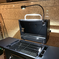 Lampe de barbecue LED COB rechargeable par USB, lampe de travail magnétique flexible pour les grillades en plein air, le camping, la randonnée et la lecture étanche