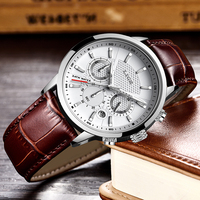 Montre LIGE pour homme, montre de sport en cuir, montre militaire pour homme, montre à quartz chronographe, montre masculine, Relogio Masculino