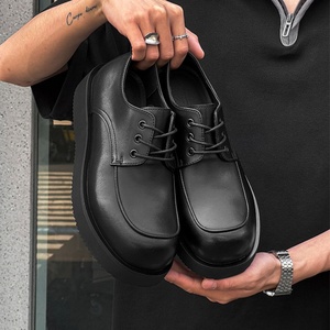 Chaussures en cuir tendance pour hommes, de haute qualité, chaussures classiques pour hommes, design à semelle épaisse, grandes tailles, chaussures derby les plus vendues - Product Image 3