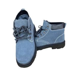 Mùa đông độn an toàn giày làm bằng da lộn da bò chống Smash cao-top làm việc Giày Hàn chịu nhiệt r Bảo vệ giày - Product Image 4