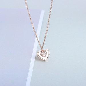 Collier artisanal nordique 925 Shell Coeur-Fabriqué à la main avec incrustation de nacre-Gravure personnalisée pour les marques de galerie - Product Image 1