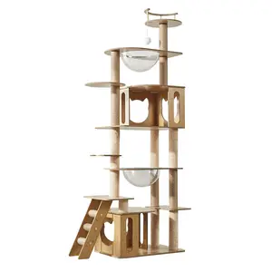 Commercio all'ingrosso 2022 Pet Toy MDF Animal Wholesale Luxury Large Cat Tree Tower Houses cracher Climbing Pet Cat Tree