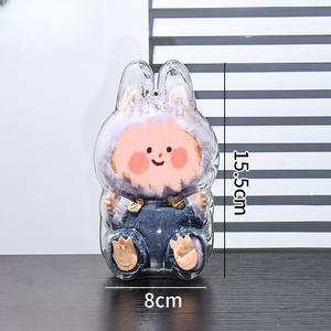 推广娃娃保护盒透明储物袋，带钥匙扣站立亚克力装订盒塑料材料，用于17厘米娃娃 - Product Image 5