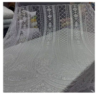Tissu en dentelle à paillettes champagne, brodé de perles et de sequins, bleu marine, 100% polyester, écologique et léger, idéal pour les mariages