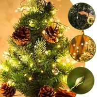 Guirlandes lumineuses LED transfrontalières de Noël, lumières vertes en forme de pétard, guirlandes en fil de cuivre, IP65, décoration intérieure et extérieure pour jardin