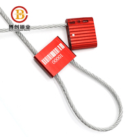 Sceau de sécurité en fil métallique réutilisable BCC206 avec corps en aluminium, cadenas numéroté jetable pour vannes et compteurs